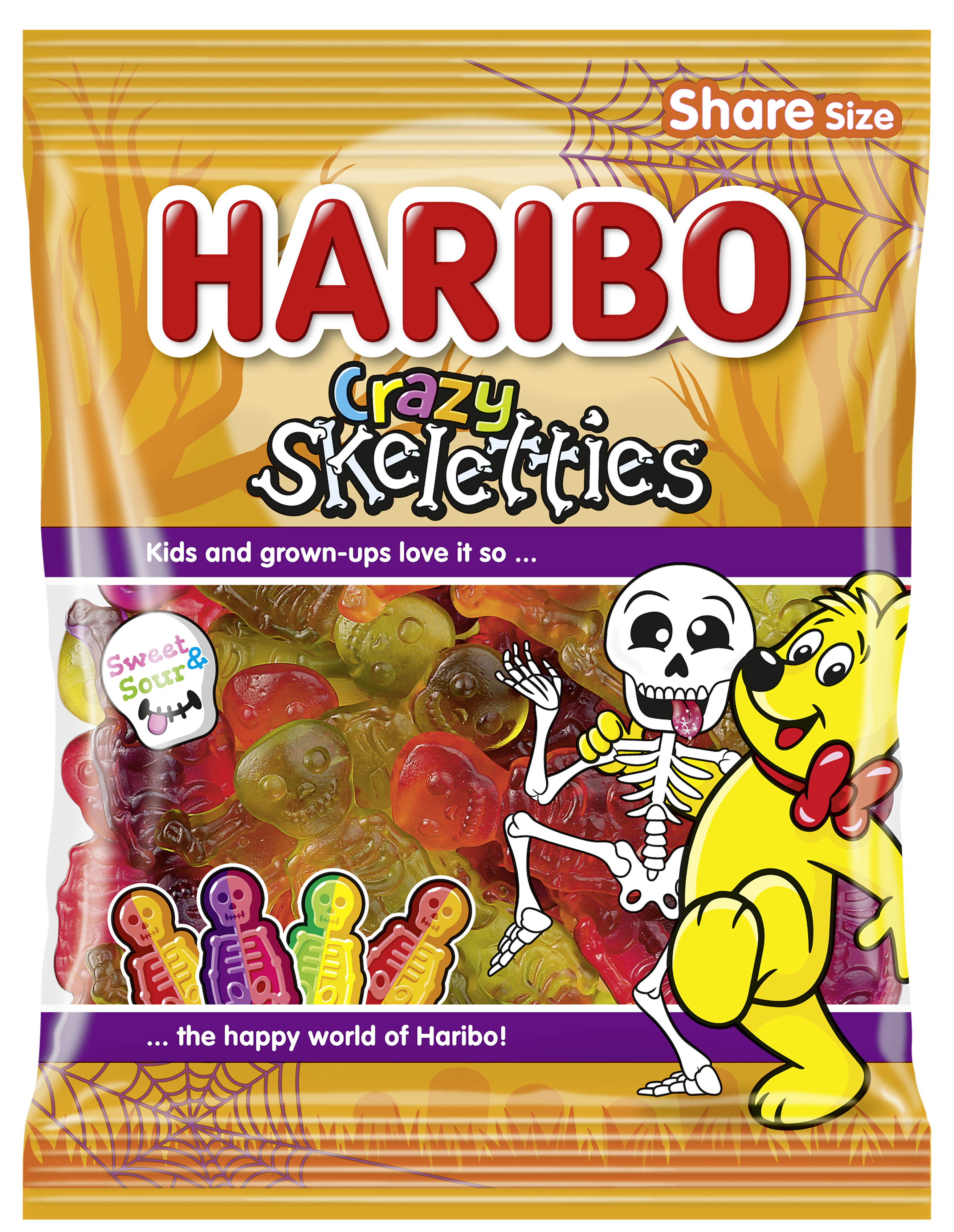 4001686808825 Haribo Crazy Skeletties 160g