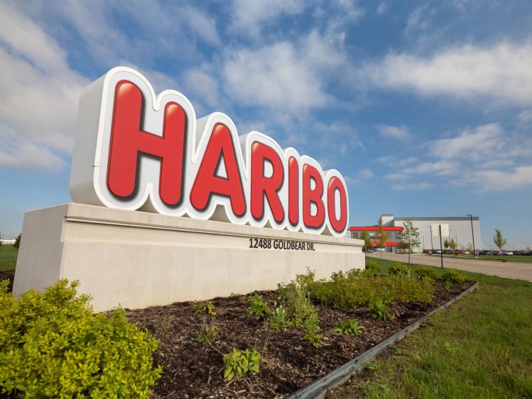 Das HARIBO-Werk in Pleasent Prairie, Wisconsin in den USA.