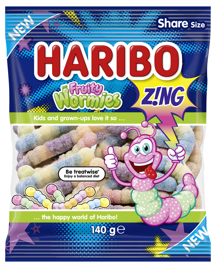Pack of HARIBO Fruity Wormies Zing