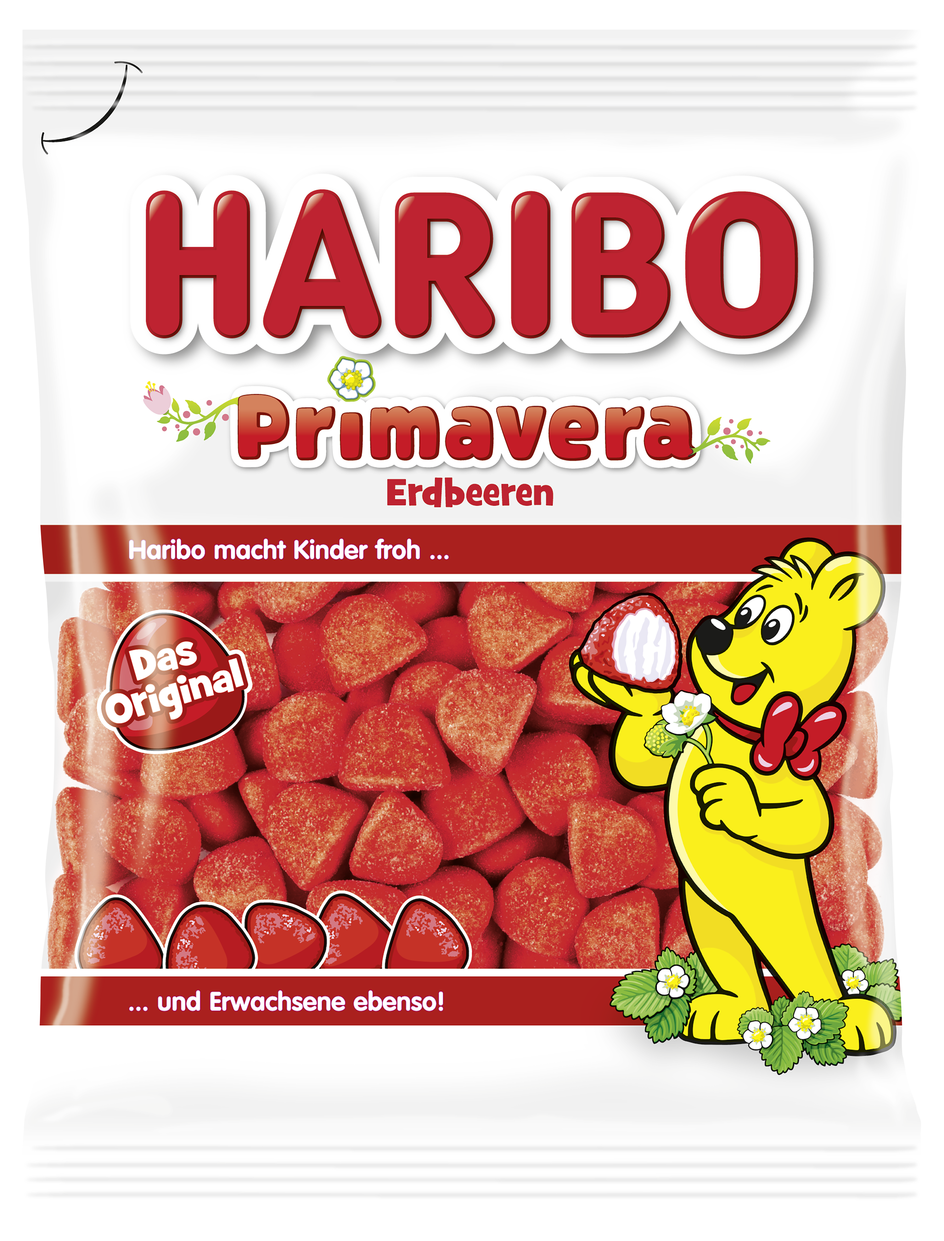 Beutel HARIBO Primavera Erdbeeren 175g