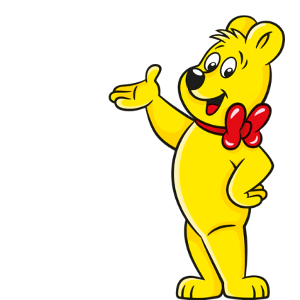 Illustration der Haribo Goldbären Beutel: HARIBO Bär in Pose