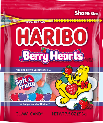 HARIBO Berry Hearts Valentine 7 5oz Front