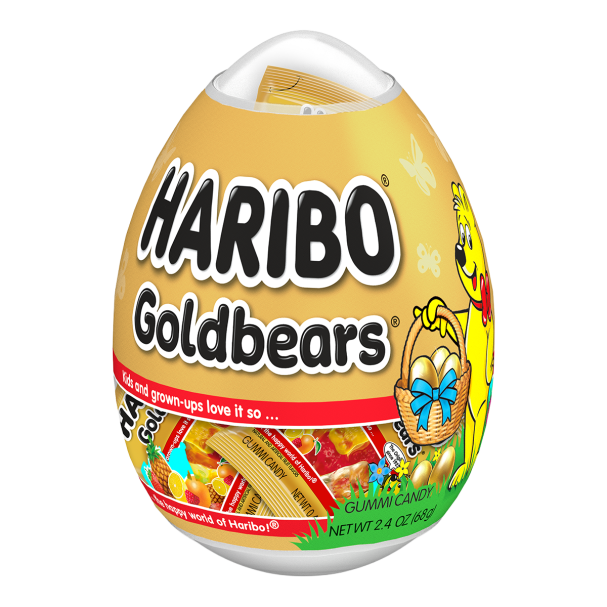 HARIBO Goldbears Easter Egg 2 4oz front transparent