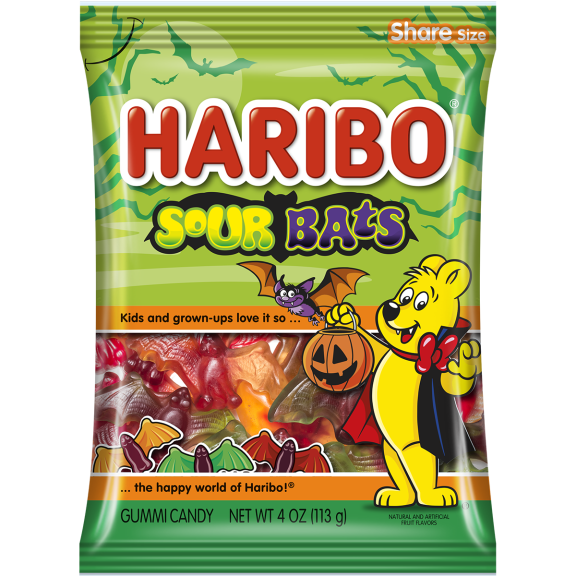 HARIBO Sour Bats 4oz PB Front