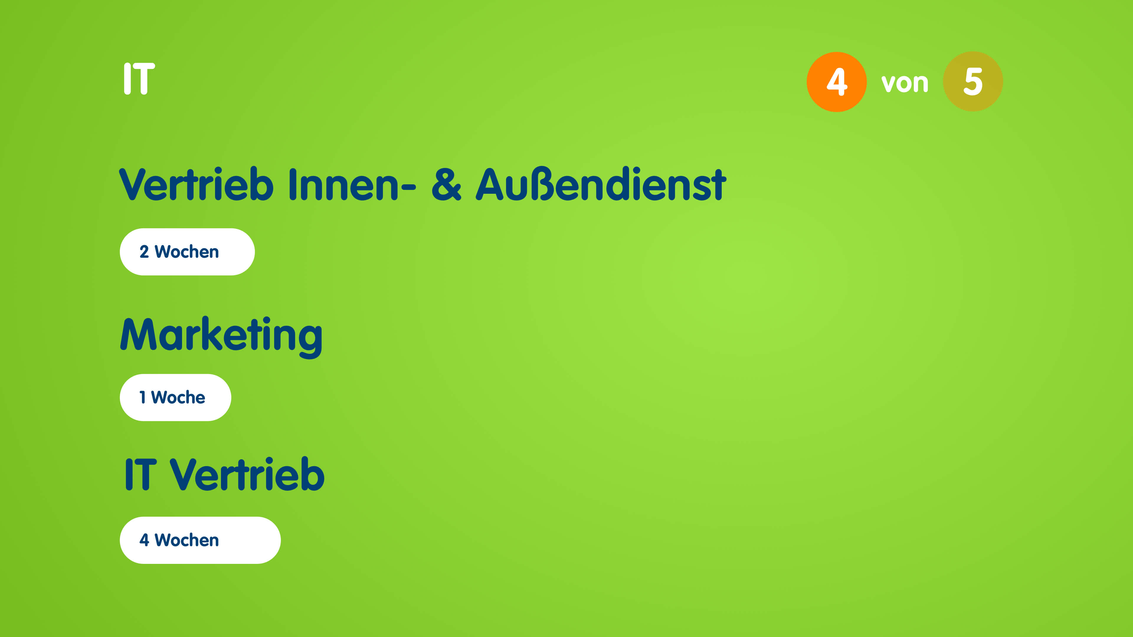 Infografik zum Aufbau des Traineeprogramms in der IT