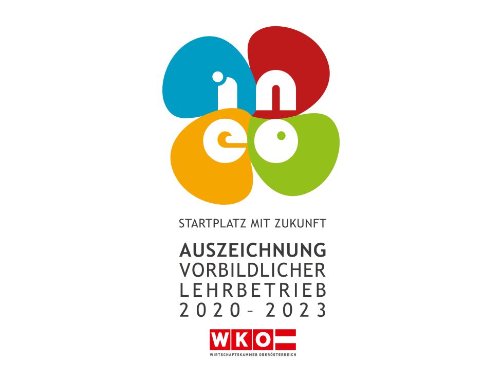 Auszeichnung vorbildlicher Lehrbetrieb 2020-2023 von ineo
