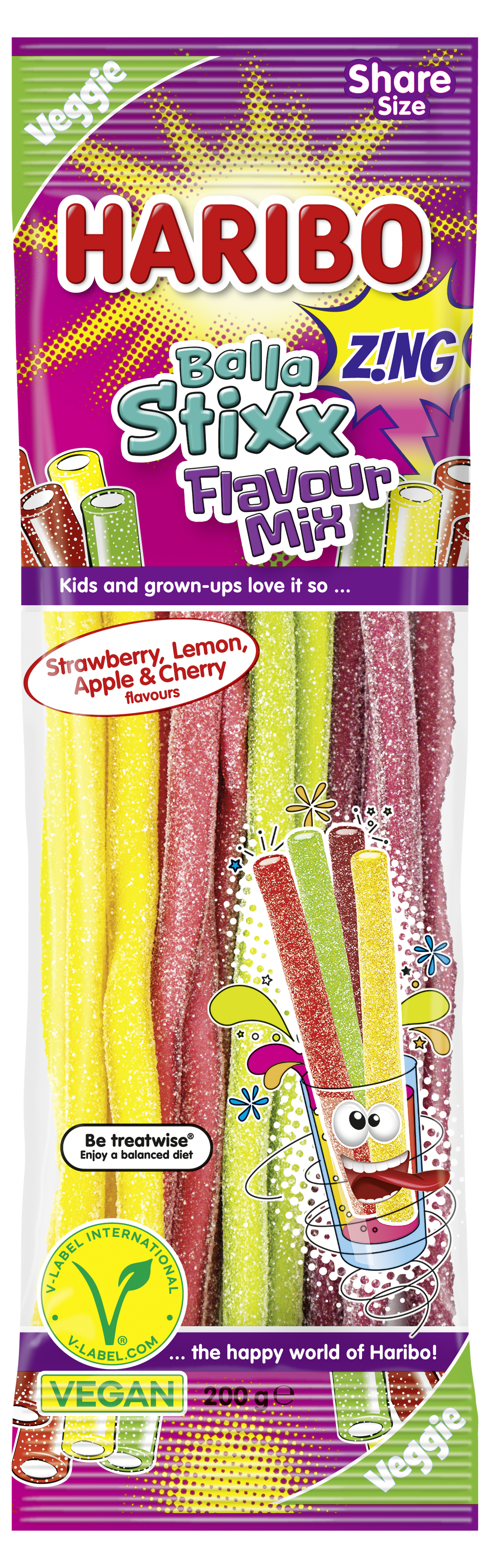Pack of HARIBO Balla Stixx Flavour Mix