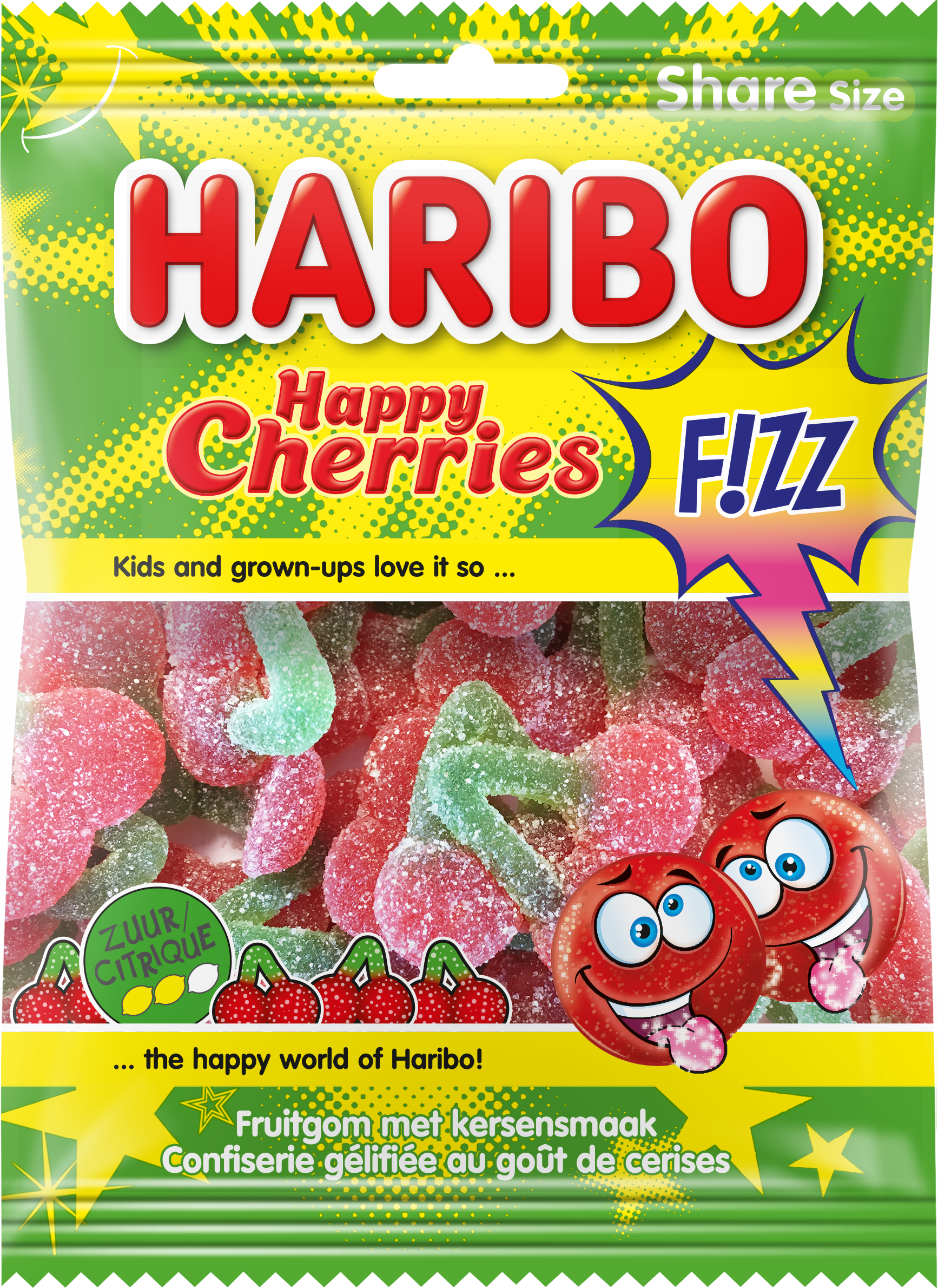 21302001 7337 Haribo Happy Cherries Fi ZZ 200g Share Size