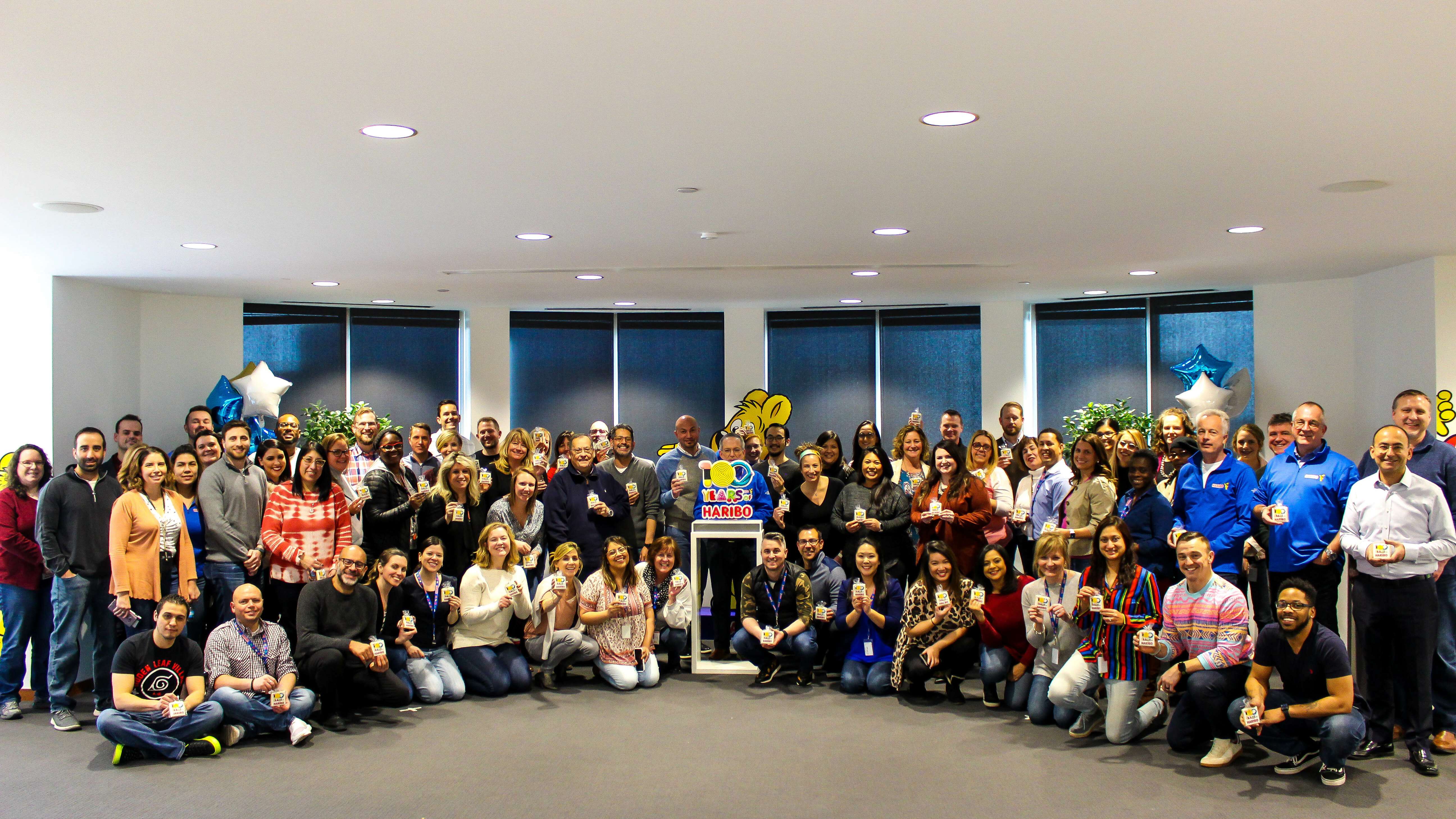 HARIBO of America Associates with 100 Year sculpture