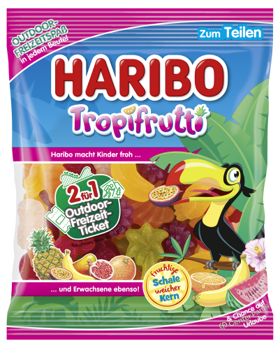 HARIBO Tropifrutti Outdoor-Freizeitspaß Promotion Packshot