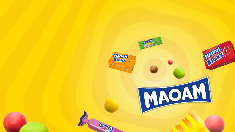 Confiserie dragéifiée Marque Haribo Maoam fruits .