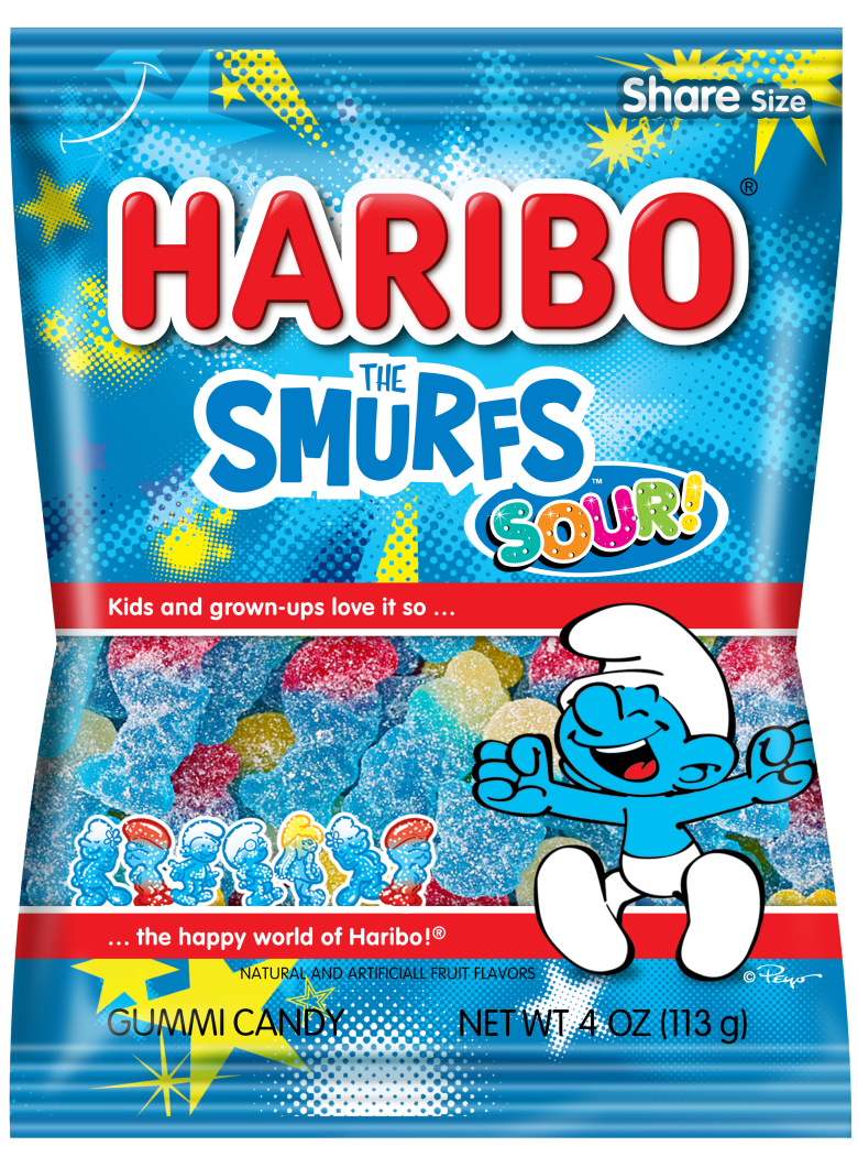 Pack of HARIBO Sour Smurfs