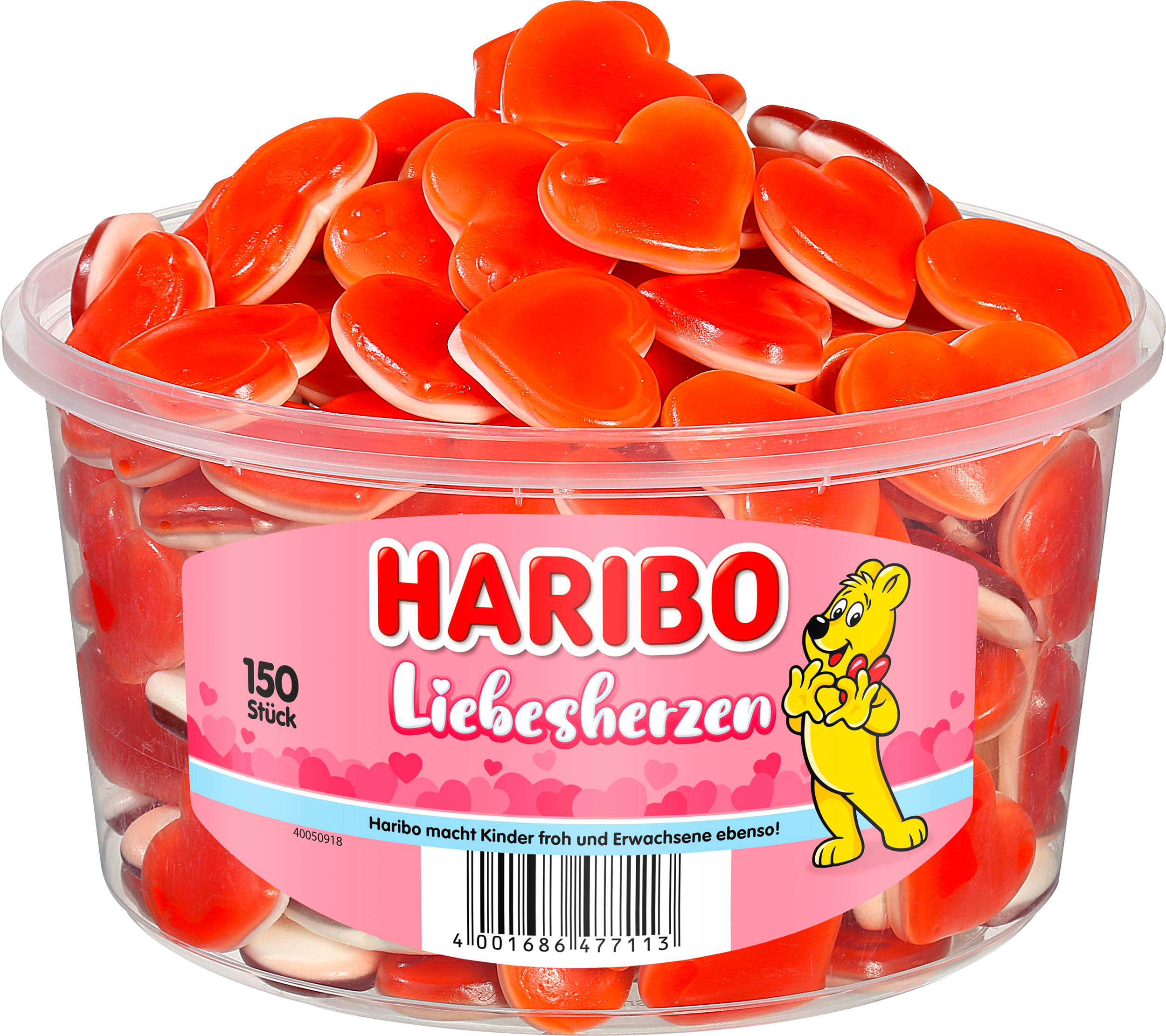 Dose mit HARIBO Liebesherzen
