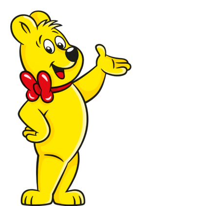Illustration der Haribo Goldbären Beutel: HARIBO Bär in Pose