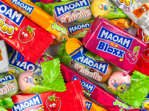 Plusieurs emballages MAOAM au design actuel