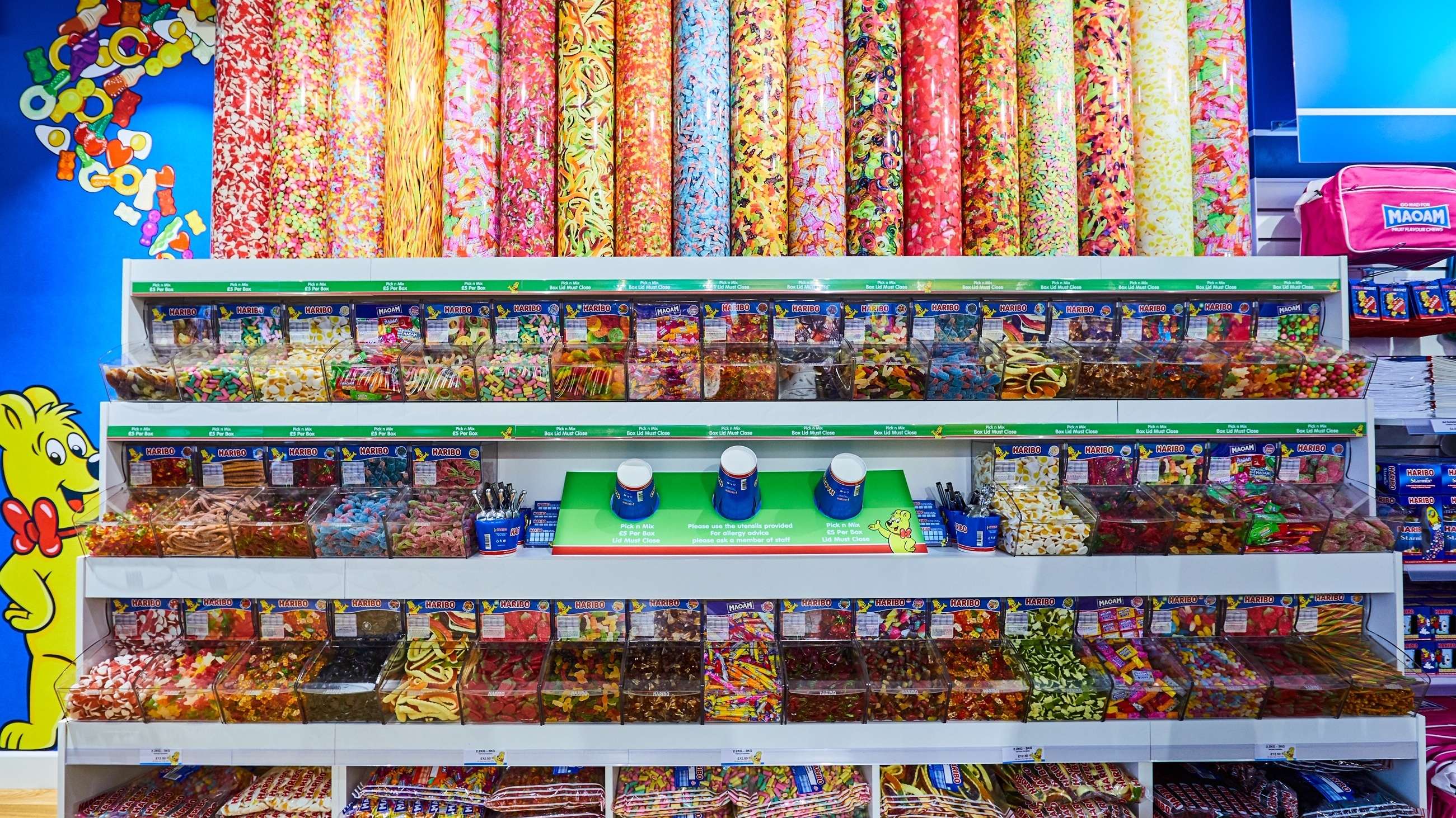 An array of sweet treats at the stores Pick and Mix station.