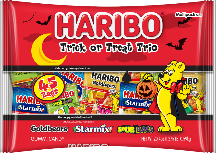 HARIBO Trick or Treat Trio 45ct FOP