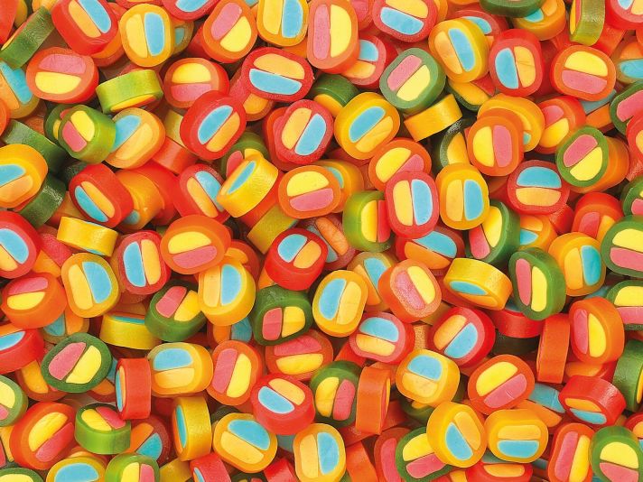 Viele bunte Produktstücke HARIBO Pico-Balla