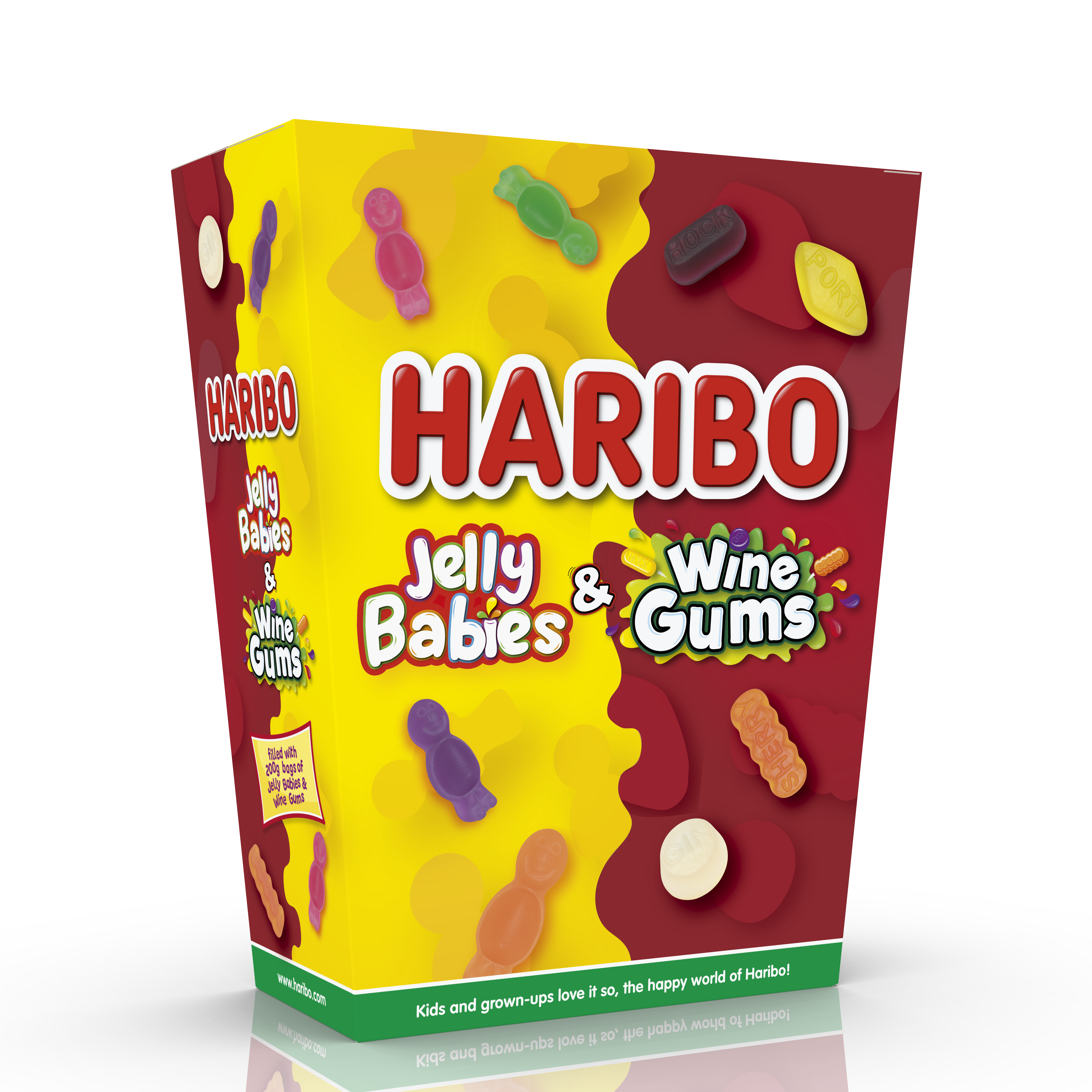 Packshot of Jelly Babies & Wine Gums Large Gift Box