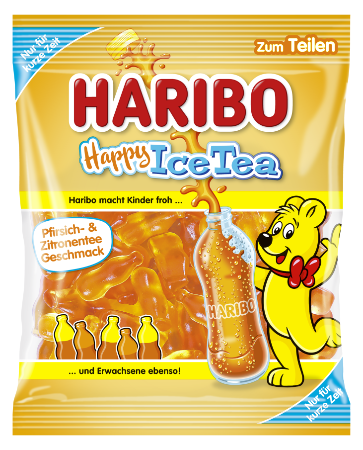Produktverpackung HARIBO Happy Ice Tea 175g