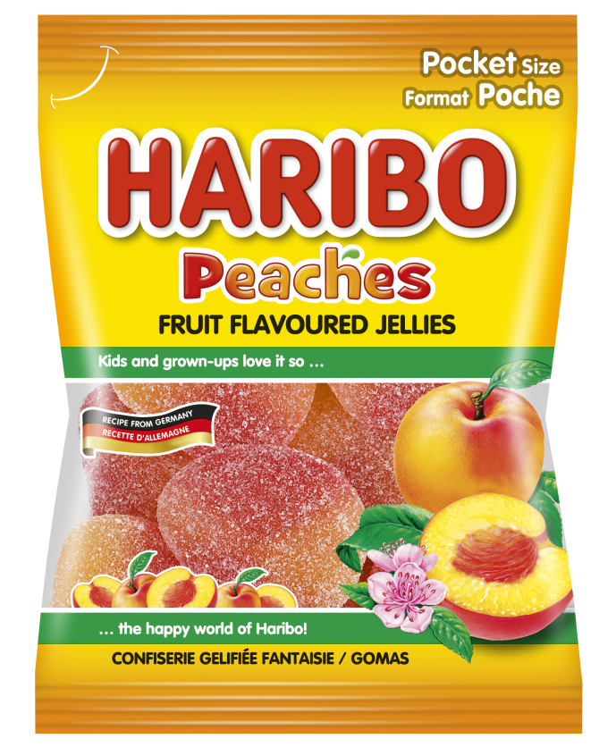 HARIBO Peaches sweets in 80g packaging